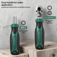 Jeu de 40 embouts de douilles en acier allié au chrome-vanadium, poignée en plastique OEM, kit d'outils multifonctionnel pour la maison, petite cliquet