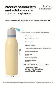 Vaso Térmico Personalizable de Acero Inoxidable de 550ml y 750ml con Aislamiento al Vacío, Pajita Gratis, Cuerda para Sostener y Diamantes de Imitación para Deportes, Camping, Bebidas Frías y Calientes - Product Image 3