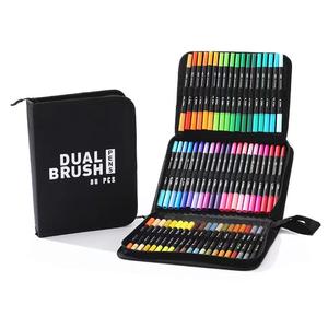 121 colores de artista garabatos Punta de pincel bolígrafos dibujo letras caligrafía marcadores Fineliner Pen Set resaltador conjunto de bolígrafos - Product Image 4