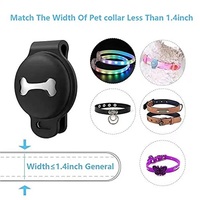 Collier intelligent anti-perte pour animaux de compagnie (chien, chat) en silicone souple étanche IP65 avec étui pour AirTag, multicolore, 10g, garantie 1 an