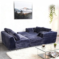 Kombinierbares rahmenloses Flachpack-Sofa, komprimierte Verpackung, Versandkosten sparend, ausziehbares Schlafsofa für das Wohnzimmer