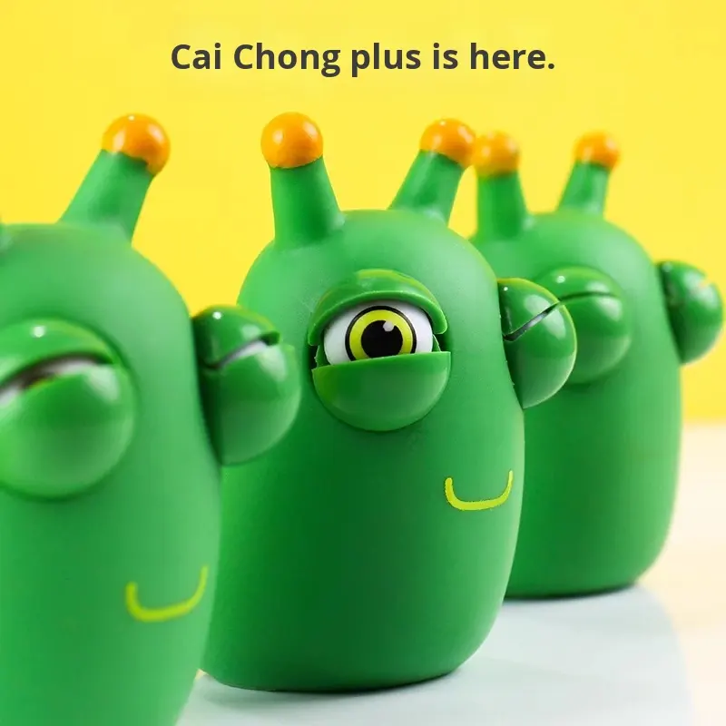 Eye-Catching Little Worm Vinyl Stress Relief Toy for Boys Emotional Venting Popping Eyes Stress-Relief Gift Toy