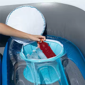 SZZHN Isla Flotante Inflable de PVC de Alta Calidad para 6 Personas, con Portavasos, Capacidad de 100-500 kg, Comercial - Product Image 2