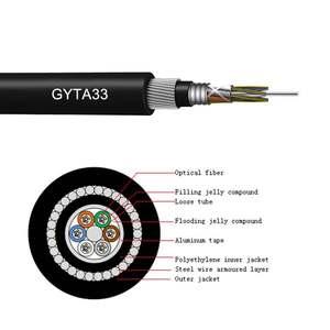 <span class=keywords><strong>Cable</strong></span> de <span class=keywords><strong>Fibra</strong></span> Óptica Submarino para Agua de Mar GYTA33 GYTY33 GYFTY33, <span class=keywords><strong>Cable</strong></span> de Acero, 6 12 24 32 48 Núcleos, <span class=keywords><strong>Cable</strong></span> de <span class=keywords><strong>Fibra</strong></span> Óptica Subterráneo - Product Image 3
