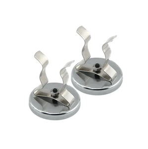 Porte-drapeau magnétique <span class=keywords><strong>super</strong></span> <span class=keywords><strong>puissant</strong></span> Dailymag Supports magnétiques ronds de 2.63 pouces de diamètre avec écrou à oreilles verrouillable pour drapeaux à boucle métallique - Product Image 2