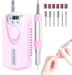 Vente en gros de perceuse à ongles électrique rechargeable 35000 tr/min, lime à ongles professionnelle portable, polisseuse pour la maison, le salon, la manucure et la pédicure - Product Image 1