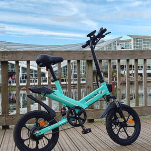 Vélo électrique pliable Bodywel T16, cadre en acier, batterie lithium, moteur roue arrière 36V 10.4AH 250W 16*2. Disque de roue 25KM/H en acier - Product Image 3