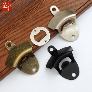 Round Bottle <b>Opener</b> Iron 40mm With Wooden Handle For Beer Opening - Product Image 3