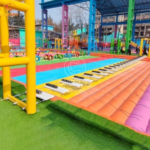 Jeux gonflables pont à suspension <span class=keywords><strong>jeu</strong></span> de sport multi-terrain course d'obstacles gonflable combo parc pour enfants - Product Image 3