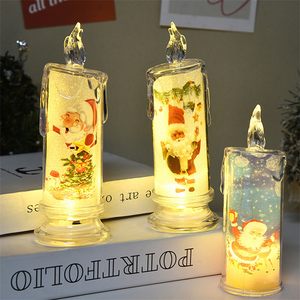 Christmas Decoration Home Ornaments Holiday Atmosphere Led Mini Candle <strong>Small</strong> Night <strong>Light</strong> Adorno De Navidad Noel - Product Image 1