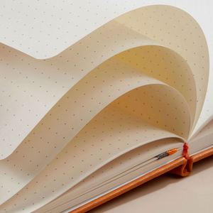 Wholesale Leather Hardcover Custom Journal Notebook with Dotted Inner Pages Pen Loop & Ribbon <b>Bookmark</b> - Product Image 3