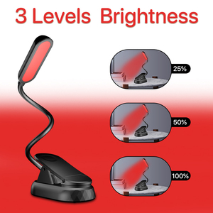 Couleur de lumière saine LED rouge 625 ~ 630 nm lampe de lecture Flexible col de cygne luminosité ajuste USB charge rapide lampe de lecture - Product Image 3