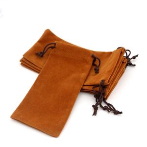 Pochette de rangement réutilisable en suède imprimée sur mesure avec logo, pour bijoux, bracelets et colliers - Product Image 2