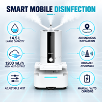 Robot de désinfection automatique intelligent |   Pulvérisation de brume ultrasonique pour les établissements médicaux, planification intelligente des itinéraires