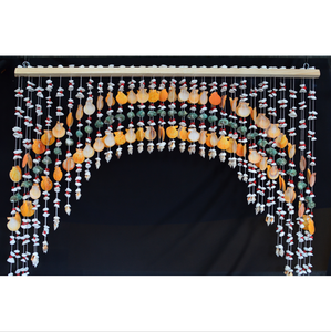 Rideau de coquillages, rideau à perles pour la décoration du salon, rideaux faits à la main en coquillages marins naturels - Product Image 3