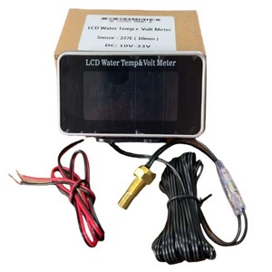 Voltmètre LCD numérique pour température de l'eau 10V-33V pour la mise à niveau et la rénovation de voitures et camions - Product Image 1