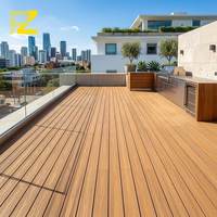 Planche de terrasse en aluminium robuste pour piscine, fixation dissimulée, revêtement composite à âme en aluminium pour patio extérieur