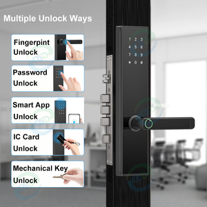 Tuya App WiFi Cerradura de puerta biométrica de huellas dactilares Aleación de aluminio 6052 TTLock electrónico para Bluetooth Seguridad en el hogar Manija inteligente <span class=keywords><strong>Lo</strong></span> - Product Image 3
