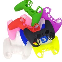 Coque en silicone pour manette de jeu, protection intégrale antichoc, antidérapante, douce, adaptée à la peau, plusieurs couleurs pour PS5