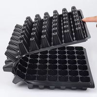 Plateau de semis pour la propagation, kit de démarrage de semis, plateau de pépinière rectangulaire réutilisable en PET pour le jardinage et la plantation