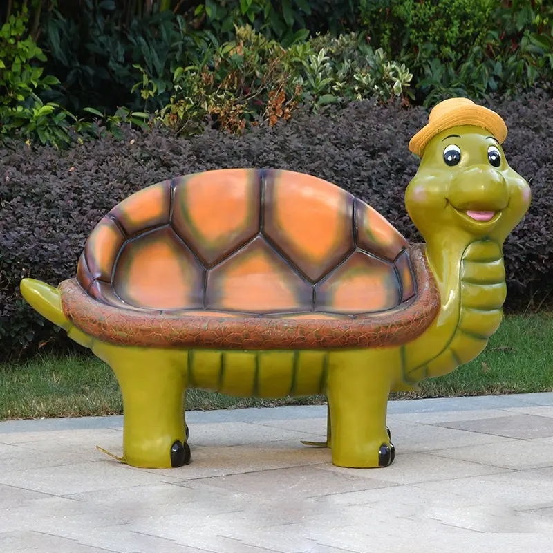 China factory manufacture fiberglass dinosaur elephant seat resin cartoon animal bench for outdoor garden decor