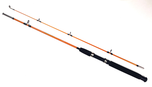 Canne à pêche en fibre de verre de différentes couleurs, rotative, en deux parties - Product Image 2