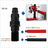 Adaptateur de foret diamanté à serrage rapide Tengrui DDBI, filetage de précision 1-1/4"-7 UNC mâle vers 1/2" BSP femelle, en acier allié
