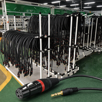 XLR-Audiokabel 3-Pin Buchse auf 3,5mm Stereo TRS Goldstecker Mikrofon Soundkarten-Audiokabel-Set