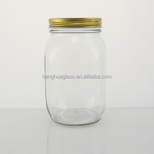 Tùy chỉnh 1000ml Vòng <span class=keywords><strong>Mason</strong></span> lọ thủy tinh miệng rộng đóng hộp thực phẩm lưu trữ <span class=keywords><strong>Jar</strong></span> 32oz mật ong mứt Dưa Chua container <span class=keywords><strong>Jar</strong></span> với nắp kim loại - Product Image 2