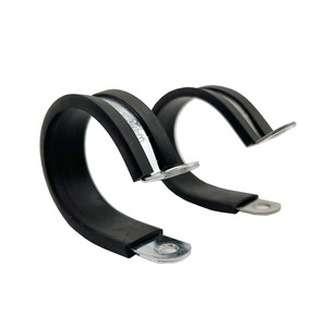 High quality Stainless Steel Metric Inch P Clamp <strong>25mm</strong> 20mm 15mm 12mm Hose <strong>Pipe</strong> <strong>Clips</strong> with Rubber Lined Hose Clamp - Product Image 6