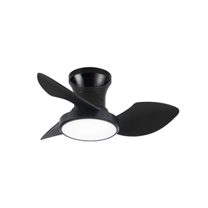 <b>Modern</b> White Simple Decorative Mini <b>Ceiling</b> <b>Fan</b> DC Motor Remote Control Dimmable LED Light 3 Blades - Product Image 1