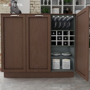 Sofeyia Trade moderno <span class=keywords><strong>cucina</strong></span> <span class=keywords><strong>cucina</strong></span> retrò armadietto lucido legno massiccio MDF compensato gratis per la casa maniglia per la casa include lavello in marmo - Product Image 4