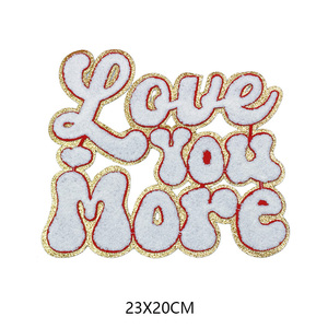 Xu hướng sản phẩm <span class=keywords><strong>2025</strong></span> New arrivals Lớn Khăn thêu bán buôn dạy XOXO Chenille các bản vá lỗi cho mũ quần áo - Product Image 5