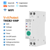 Interrupteur intelligent WIFI 63A 1P avec compteur d'énergie, surveillance du comptage KWh, disjoncteur, minuterie, relais MCB, TUYA Smart Life 110v 220v