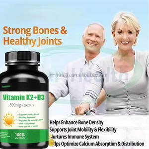 แคลเซียม แมกนีเซียม วิตามินดี3 และ คี2 เอ็มเค7 แบบ OEM ฮาลาล 120 เม็ด อาหารเสริมเพื่อสุขภาพภูมิคุ้มกัน 10000 หน่วยสากล 50000 หน่วยสากล วิตามินดี3 คี2 แบบเม็ด - Product Image 2