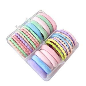 Élastiques à cheveux pour enfants aux couleurs bonbons, 30 pièces en boîte, haute élasticité, usage quotidien - Product Image 5
