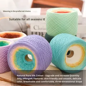 Fil mélangé en coton mercerisé 300g teint anti-boulochage OE Technics pour tricot à la main haute ténacité - Product Image 2
