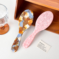 Brosse à cheveux démêlante en poils de sanglier végétaliens avec logo personnalisé, peigne en acétate pour cheveux humides, secs, épais et bouclés, pour lisser et donner de la brillance