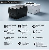 Imprimante à code-barres thermique Gprinter GP-1934T 4 pouces avec 300 DPI, plusieurs types d'interfaces, garantie 1 an, en stock