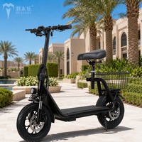 Trottinette électrique robuste 500W 48V avec panier TC-ES001, pliable, grandes roues de 12 pouces, pour les pays du Moyen-Orient