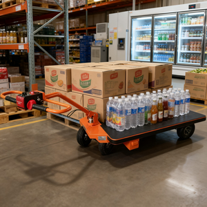 Chariot à main électrique industriel pliable avec conception de plateau plat, chariot à plateau plat robuste - Product Image 6