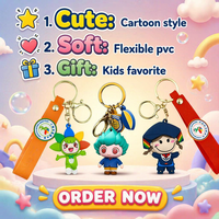 Porte-clés en plastique en forme de ballon de football, style anime, avec logo personnalisé, cadeaux promotionnels, vente en gros
