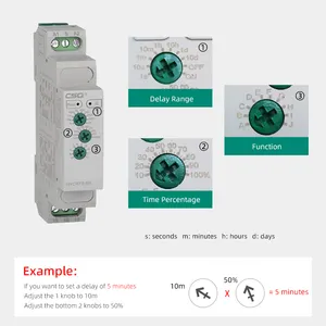 CSQ HYCRT8-M1 10 funzioni relè Timer digitale temporizzatore ritardo ON Off relè multifunzione regolabili AC DC 24V