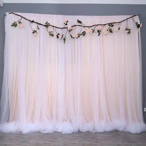 Cheap Wedding Supplies Backdrop Panels Decor Wedding Background Cloth Curtain For Asian Wedding Stage Background