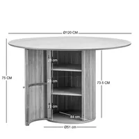 Ensemble de table et de chaises rondes en bois de luxe moderne, meubles pour hôtel et salle à manger, assemblé, 6 places