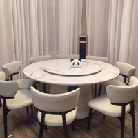 Ensemble de table à manger moderne de luxe avec plateau rond en marbre et chaises confortables pour la maison ou le bureau