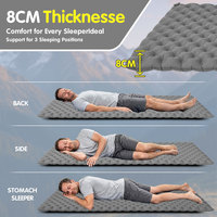 Matelas de camping gonflable automatique en tissu élastique enduit de TPU, léger et confortable