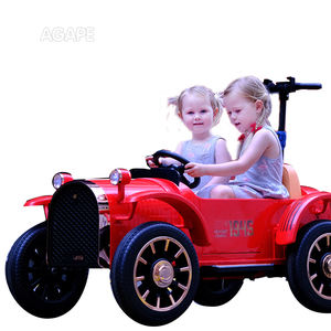 Haute qualité 12V enfants voiture électrique style rétro avec télécommande pédale Cool à piles pour bébé poussettes - Product Image 1