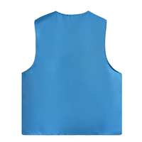 Gilet de caissier de supermarché haute visibilité, anti-poussière, multi-poches, logo personnalisé, vente en gros, uniforme de travail durable en polyester
