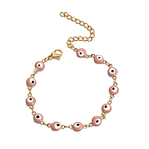 Pulsera de Acero de Titanio con Ojo Turco Colorido, Accesorio de Joyería Redondo para Mujer - Product Image 5